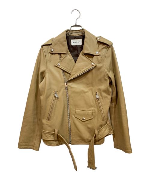 moussy（マウジー）moussy (マウジー) ダブルライダースジャケット ベージュ サイズ:FREEの古着・服飾アイテム