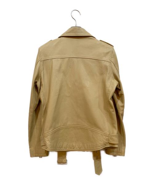 moussy（マウジー）moussy (マウジー) ダブルライダースジャケット ベージュ サイズ:FREEの古着・服飾アイテム