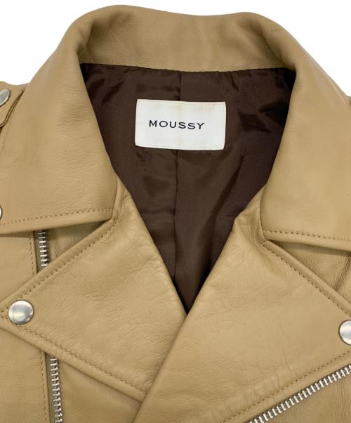 moussy（マウジー）moussy (マウジー) ダブルライダースジャケット ベージュ サイズ:FREEの古着・服飾アイテム