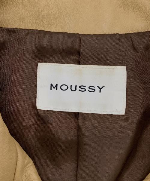 moussy（マウジー）moussy (マウジー) ダブルライダースジャケット ベージュ サイズ:FREEの古着・服飾アイテム