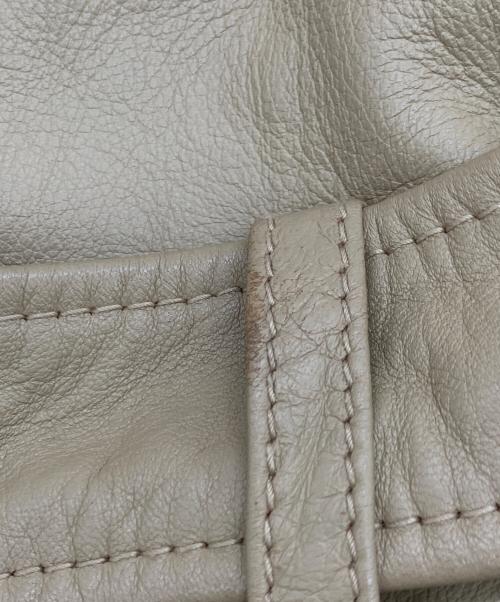 moussy（マウジー）moussy (マウジー) ダブルライダースジャケット ベージュ サイズ:FREEの古着・服飾アイテム