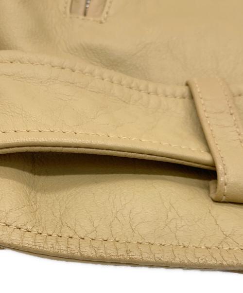 moussy（マウジー）moussy (マウジー) ダブルライダースジャケット ベージュ サイズ:FREEの古着・服飾アイテム