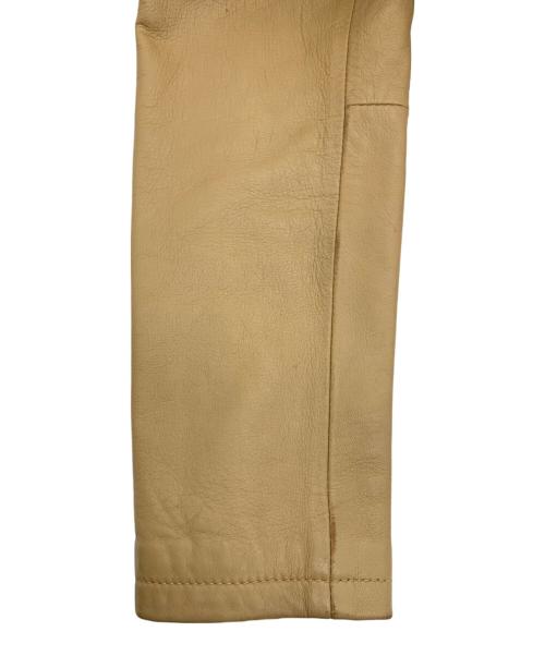 moussy（マウジー）moussy (マウジー) ダブルライダースジャケット ベージュ サイズ:FREEの古着・服飾アイテム