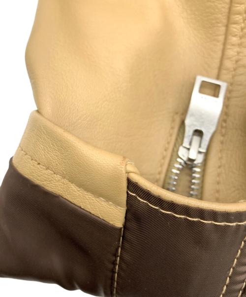 moussy（マウジー）moussy (マウジー) ダブルライダースジャケット ベージュ サイズ:FREEの古着・服飾アイテム