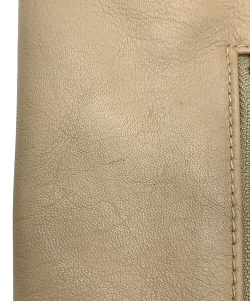 moussy（マウジー）moussy (マウジー) ダブルライダースジャケット ベージュ サイズ:FREEの古着・服飾アイテム