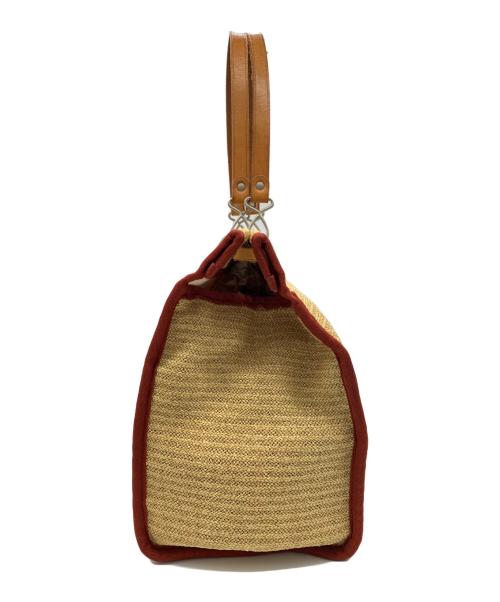 PORTER GIRL（ポーターガール）PORTER GIRL (ポーターガール) マルシェサックトートバッグ ベージュ×レッドの古着・服飾アイテム