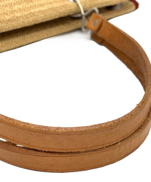 PORTER GIRL（ポーターガール）PORTER GIRL (ポーターガール) マルシェサックトートバッグ ベージュ×レッドの古着・服飾アイテム