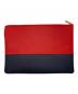 CELINE (セリーヌ) クラッチバッグ レッド×ネイビー：14000円