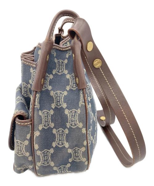 CELINE（セリーヌ）CELINE (セリーヌ) ショルダーバッグ ブラウン×インディゴの古着・服飾アイテム