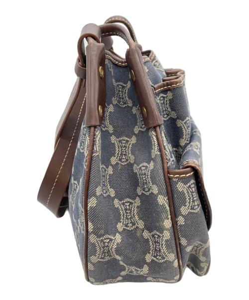 CELINE（セリーヌ）CELINE (セリーヌ) ショルダーバッグ ブラウン×インディゴの古着・服飾アイテム