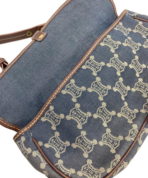 CELINE（セリーヌ）CELINE (セリーヌ) ショルダーバッグ ブラウン×インディゴの古着・服飾アイテム