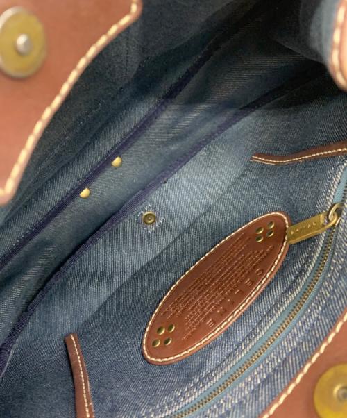 CELINE（セリーヌ）CELINE (セリーヌ) ショルダーバッグ ブラウン×インディゴの古着・服飾アイテム
