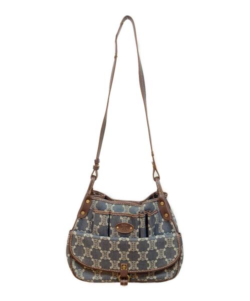 CELINE（セリーヌ）CELINE (セリーヌ) ショルダーバッグ ブラウン×インディゴの古着・服飾アイテム