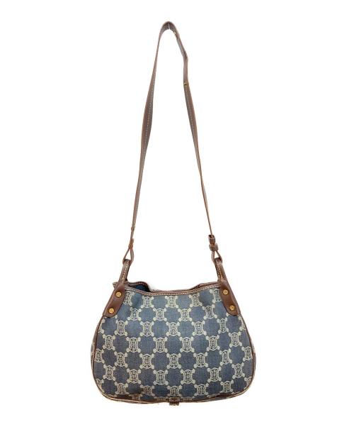 CELINE（セリーヌ）CELINE (セリーヌ) ショルダーバッグ ブラウン×インディゴの古着・服飾アイテム