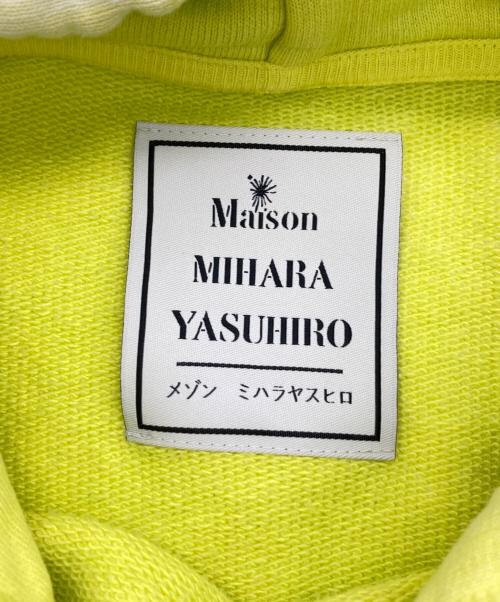 Maison MIHARA YASUHIRO（メゾン ミハラ ヤスヒロ）Maison MIHARA YASUHIRO (メゾン ミハラ ヤスヒロ) プルオーバーパーカー 黄緑 サイズ:48の古着・服飾アイテム