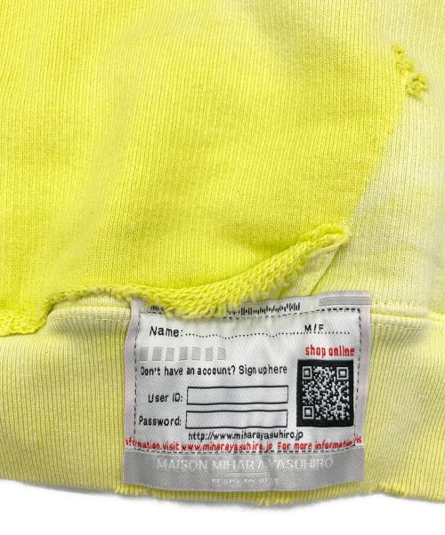 Maison MIHARA YASUHIRO（メゾン ミハラ ヤスヒロ）Maison MIHARA YASUHIRO (メゾン ミハラ ヤスヒロ) プルオーバーパーカー 黄緑 サイズ:48の古着・服飾アイテム