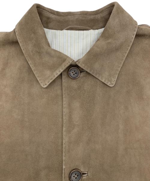 ERMENEGILDO ZEGNA（エルメネジルド・ゼニア）ERMENEGILDO ZEGNA (エルメネジルド・ゼニア) シャツジャケット ブラウン サイズ:Sの古着・服飾アイテム