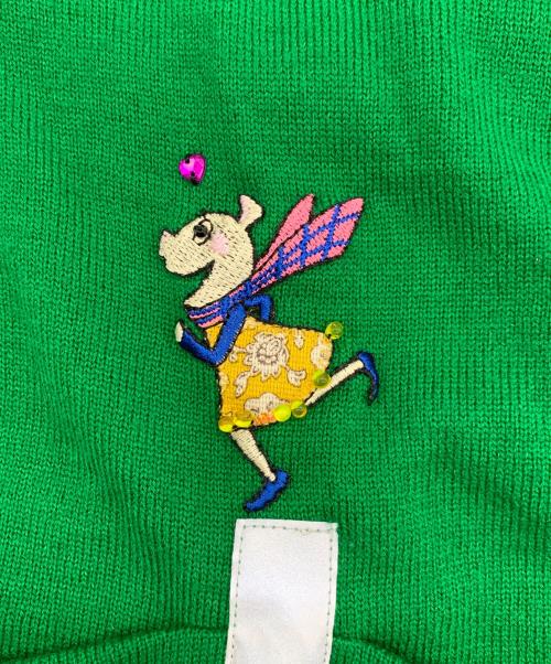 OLLEBOREBLA（アルベロベロ）OLLEBOREBLA (アルベロベロ) 薄手カーディガン グリーン サイズ:表記なしの古着・服飾アイテム