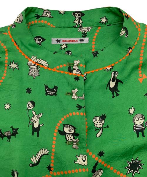 OLLEBOREBLA（アルベロベロ）OLLEBOREBLA (アルベロベロ) 長袖ブラウス グリーン サイズ:表記なしの古着・服飾アイテム