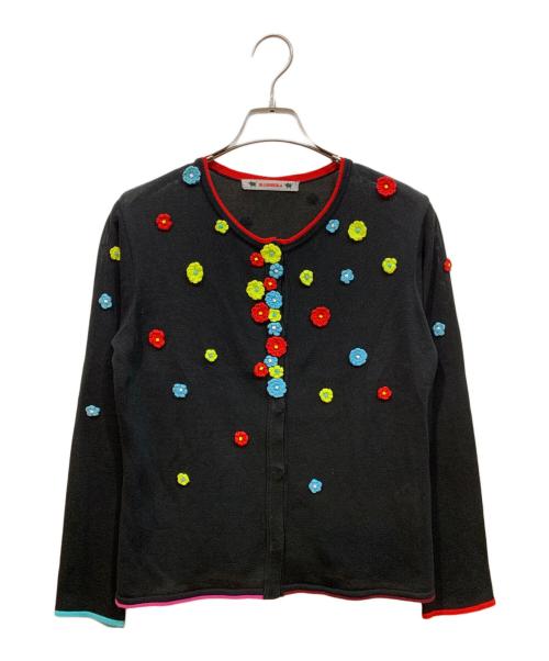 OLLEBOREBLA（アルベロベロ）OLLEBOREBLA (アルベロベロ) 薄手カーディガン ブラック サイズ:表記なしの古着・服飾アイテム