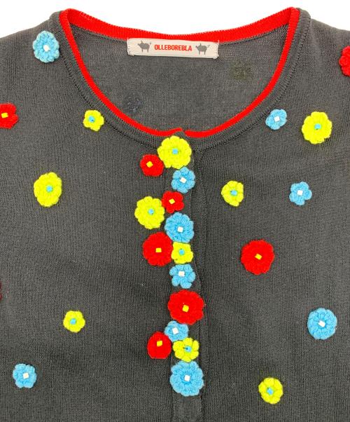 OLLEBOREBLA（アルベロベロ）OLLEBOREBLA (アルベロベロ) 薄手カーディガン ブラック サイズ:表記なしの古着・服飾アイテム