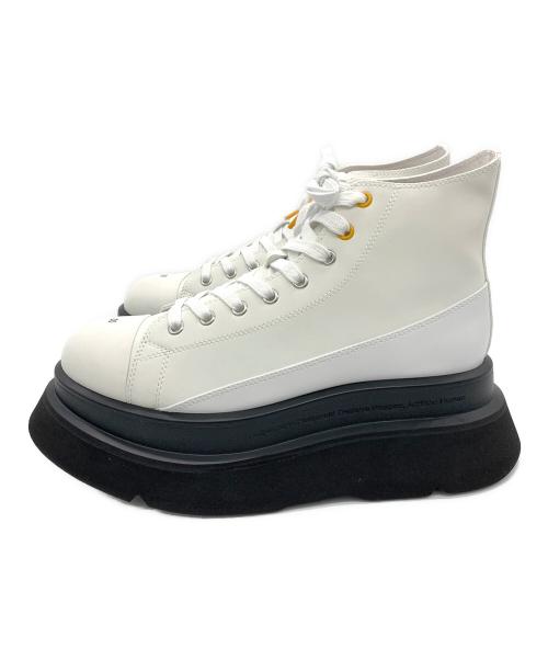 RADIO EVA（ラヂオエヴァ）RADIO EVA (ラヂオエヴァ) RADIO EVA A079 EVANGELION PLATFORM BOOTS WHITE REI ホワイト サイズ:25の古着・服飾アイテム