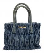 MIU MIUミュウミュウ）の古着「マテラッセ　ハンドバッグ」｜インディゴ