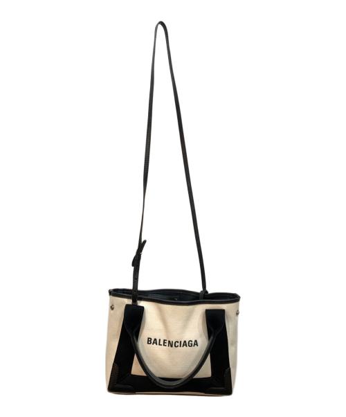 BALENCIAGA（バレンシアガ）BALENCIAGA (バレンシアガ) 2WAYバッグ ベージュ×ブラックの古着・服飾アイテム