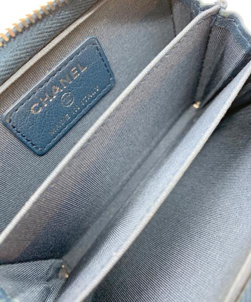 CHANEL（シャネル）CHANEL (シャネル) マトラッセ　コインケース ネイビーの古着・服飾アイテム
