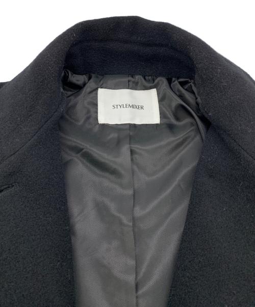 STYLE MIXER（スタイルミキサー）STYLE MIXER (スタイルミキサー) 2WAYウールロングコート ブラック サイズ:Sの古着・服飾アイテム