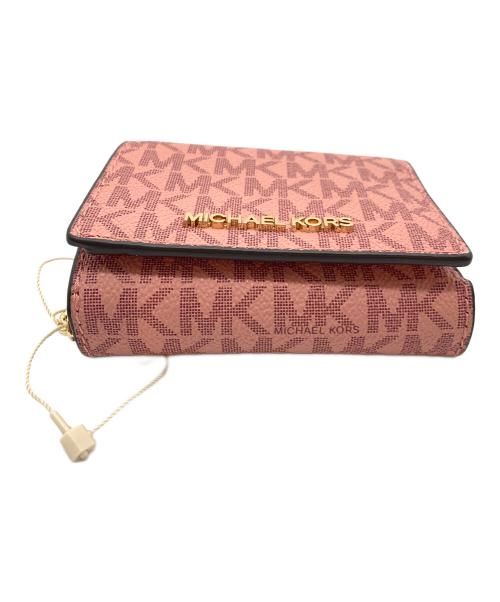 MICHAEL KORS（マイケル・コース）MICHAEL KORS (マイケル・コース) 3つ折り財布 ピンクの古着・服飾アイテム