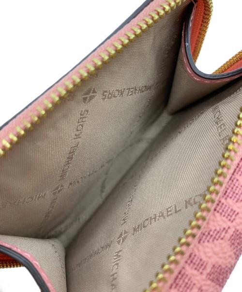 MICHAEL KORS（マイケル・コース）MICHAEL KORS (マイケル・コース) 3つ折り財布 ピンクの古着・服飾アイテム