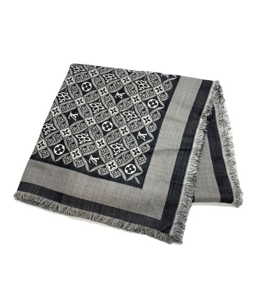 LOUIS VUITTON（ルイ ヴィトン）LOUIS VUITTON (ルイ ヴィトン) ショール・モノグラム SINCE 1854 ブラック×グレーの古着・服飾アイテム