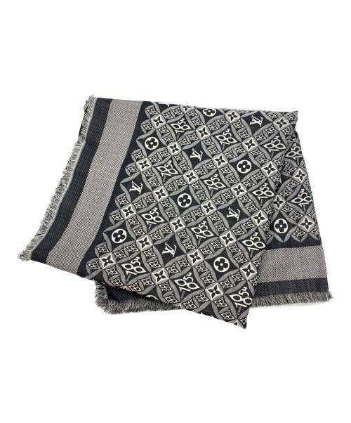 LOUIS VUITTON（ルイ ヴィトン）LOUIS VUITTON (ルイ ヴィトン) ショール・モノグラム SINCE 1854 ブラック×グレーの古着・服飾アイテム