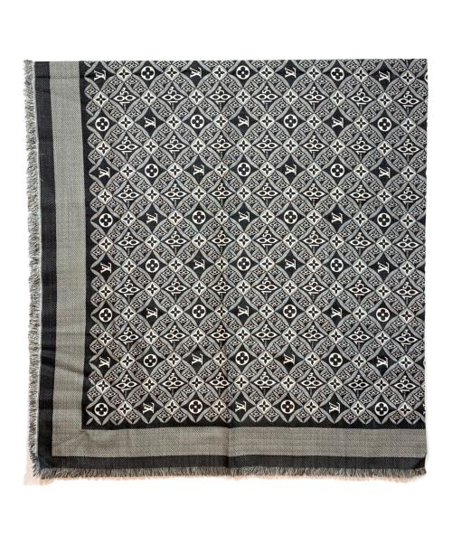 LOUIS VUITTON（ルイ ヴィトン）LOUIS VUITTON (ルイ ヴィトン) ショール・モノグラム SINCE 1854 ブラック×グレーの古着・服飾アイテム