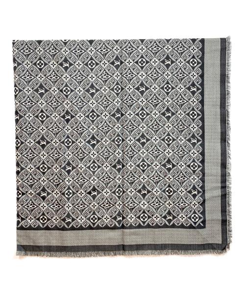 LOUIS VUITTON（ルイ ヴィトン）LOUIS VUITTON (ルイ ヴィトン) ショール・モノグラム SINCE 1854 ブラック×グレーの古着・服飾アイテム