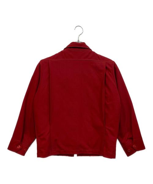 Unitog（ユニトグ）Unitog (ユニトグ) チェーンステッチワークジャケット レッド サイズ:38の古着・服飾アイテム