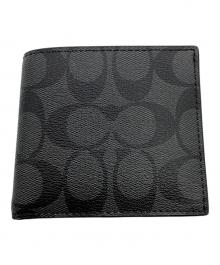 COACH（コーチ）の古着「2つ折り財布」｜ブラック