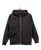 SUPREMEシュプリーム）の古着「ロゴテープジップパーカー」｜ブラック