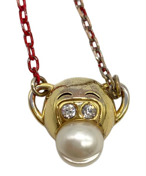 Christian Dior（クリスチャン ディオール）Christian Dior (クリスチャン ディオール) フェイクパールブレスレット レッド×ゴールドの古着・服飾アイテム