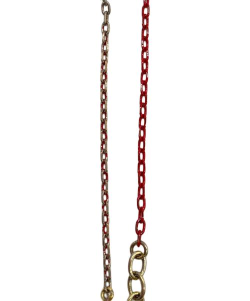 Christian Dior（クリスチャン ディオール）Christian Dior (クリスチャン ディオール) フェイクパールブレスレット レッド×ゴールドの古着・服飾アイテム