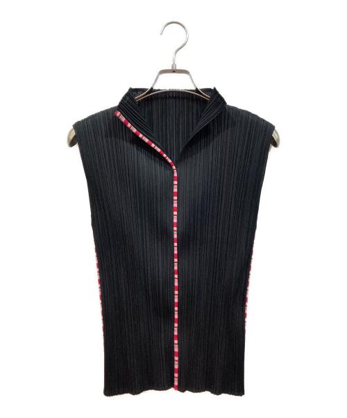 PLEATS PLEASE（プリーツプリーズ）PLEATS PLEASE (プリーツプリーズ) ノースリーブカットソー ブラック サイズ:3の古着・服飾アイテム