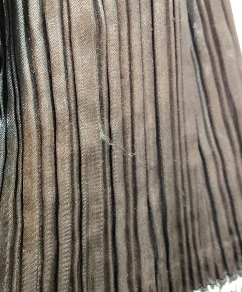 ISSEY MIYAKE（イッセイミヤケ）ISSEY MIYAKE (イッセイミヤケ) マーブルプリントプリーツ切替スキッパーシャツ ホワイト×ブラック サイズ:Mの古着・服飾アイテム