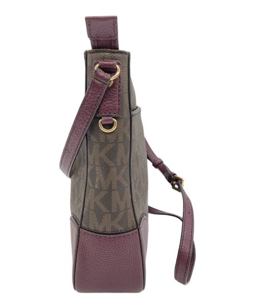MICHAEL KORS（マイケル・コース）MICHAEL KORS (マイケル・コース) ショルダーバッグ ブラウン×パープルの古着・服飾アイテム