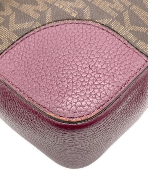 MICHAEL KORS（マイケル・コース）MICHAEL KORS (マイケル・コース) ショルダーバッグ ブラウン×パープルの古着・服飾アイテム