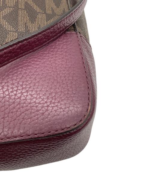 MICHAEL KORS（マイケル・コース）MICHAEL KORS (マイケル・コース) ショルダーバッグ ブラウン×パープルの古着・服飾アイテム