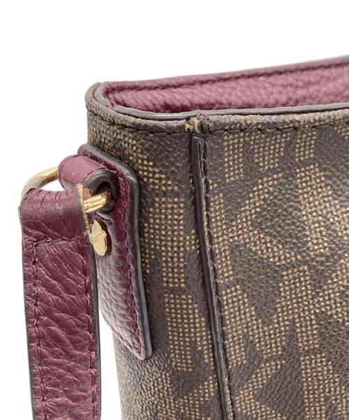 MICHAEL KORS（マイケル・コース）MICHAEL KORS (マイケル・コース) ショルダーバッグ ブラウン×パープルの古着・服飾アイテム