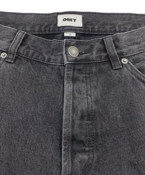 OBEY（オベイ）OBEY (オベイ) プリントデニムパンツ ブラック サイズ:33の古着・服飾アイテム