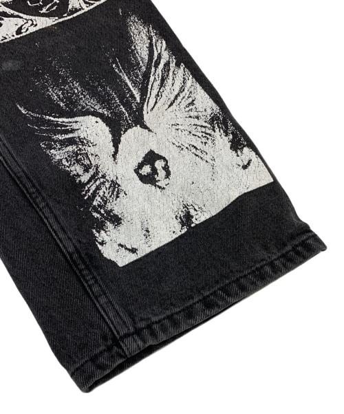 OBEY（オベイ）OBEY (オベイ) プリントデニムパンツ ブラック サイズ:33の古着・服飾アイテム