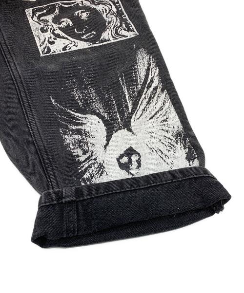 OBEY（オベイ）OBEY (オベイ) プリントデニムパンツ ブラック サイズ:33の古着・服飾アイテム